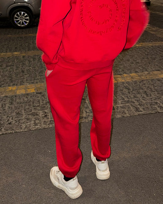 Relaxed Red Hot Joggers
