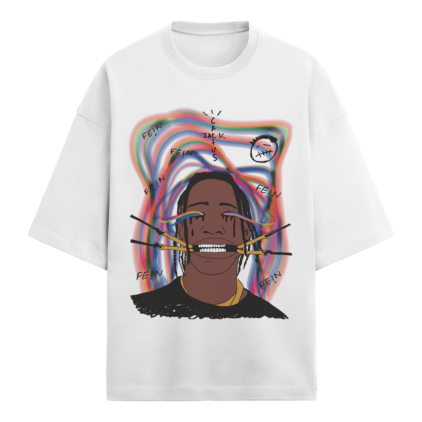 Faded Cactus Jack Travis (White Unisex Oversized Tee)