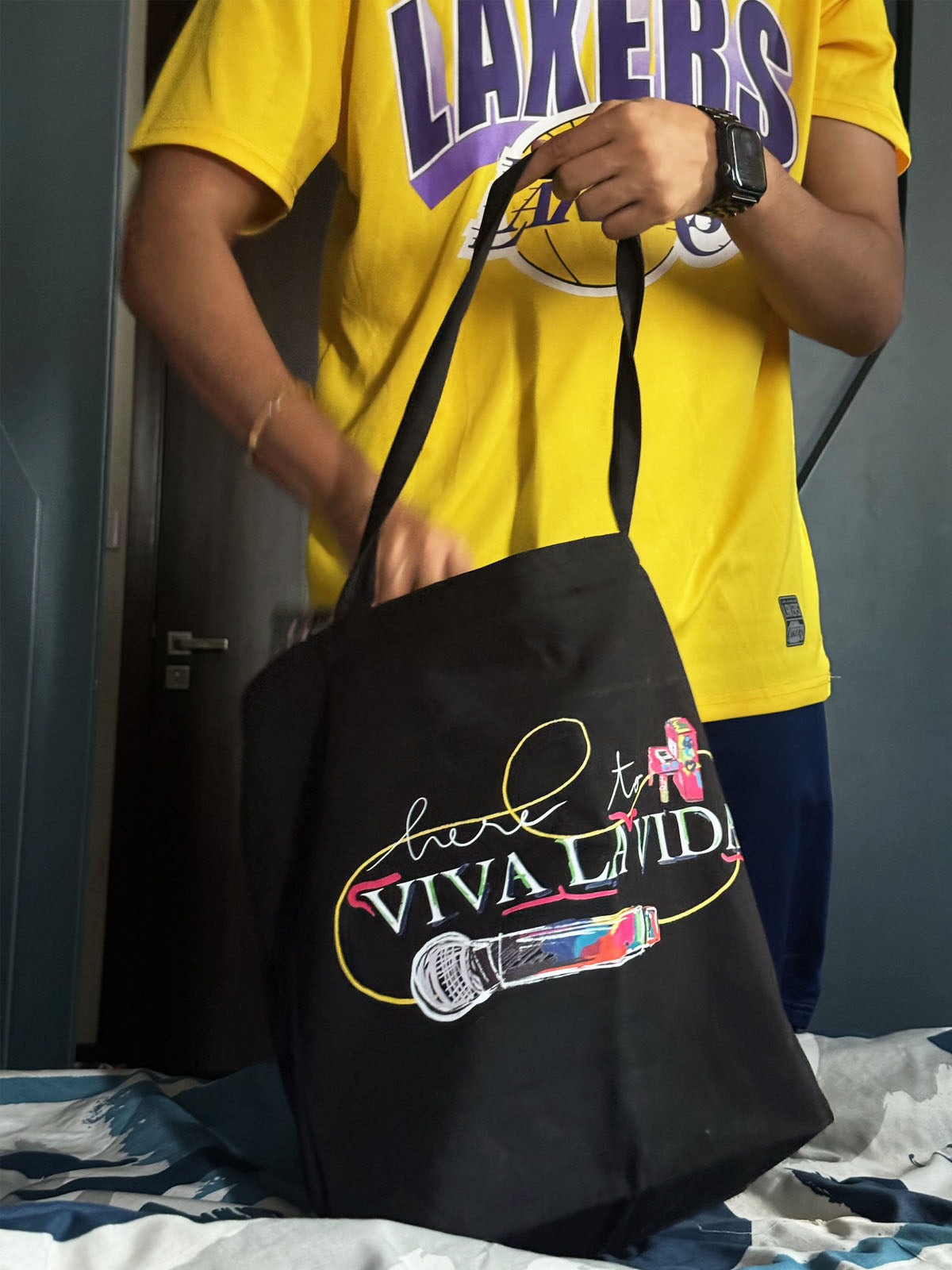 Viva la Vida Coldplay Zipper Tote Bag