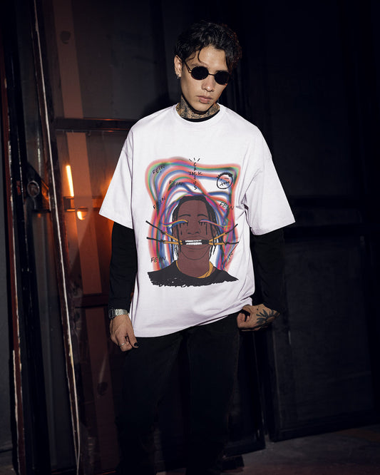 Faded Cactus Jack Travis (White Unisex Oversized Tee)