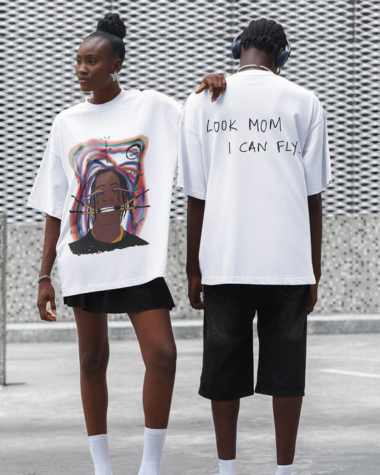 Faded Cactus Jack Travis (White Unisex Oversized Tee)