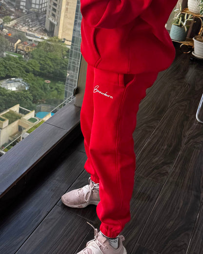Relaxed Red Hot Joggers
