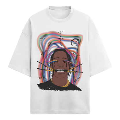 Faded Cactus Jack Travis (White Unisex Oversized Tee)